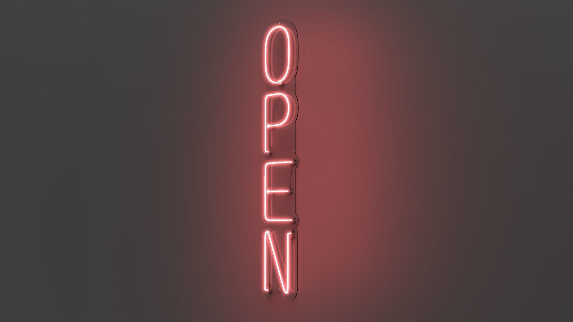OPEN 3 - Neon Sign 3D model_3