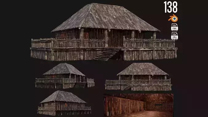 Old Wooden House 4K Textures GameReady 138