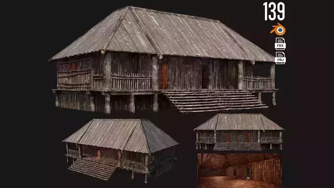 Old Wooden House 4K Textures GameReady 139
