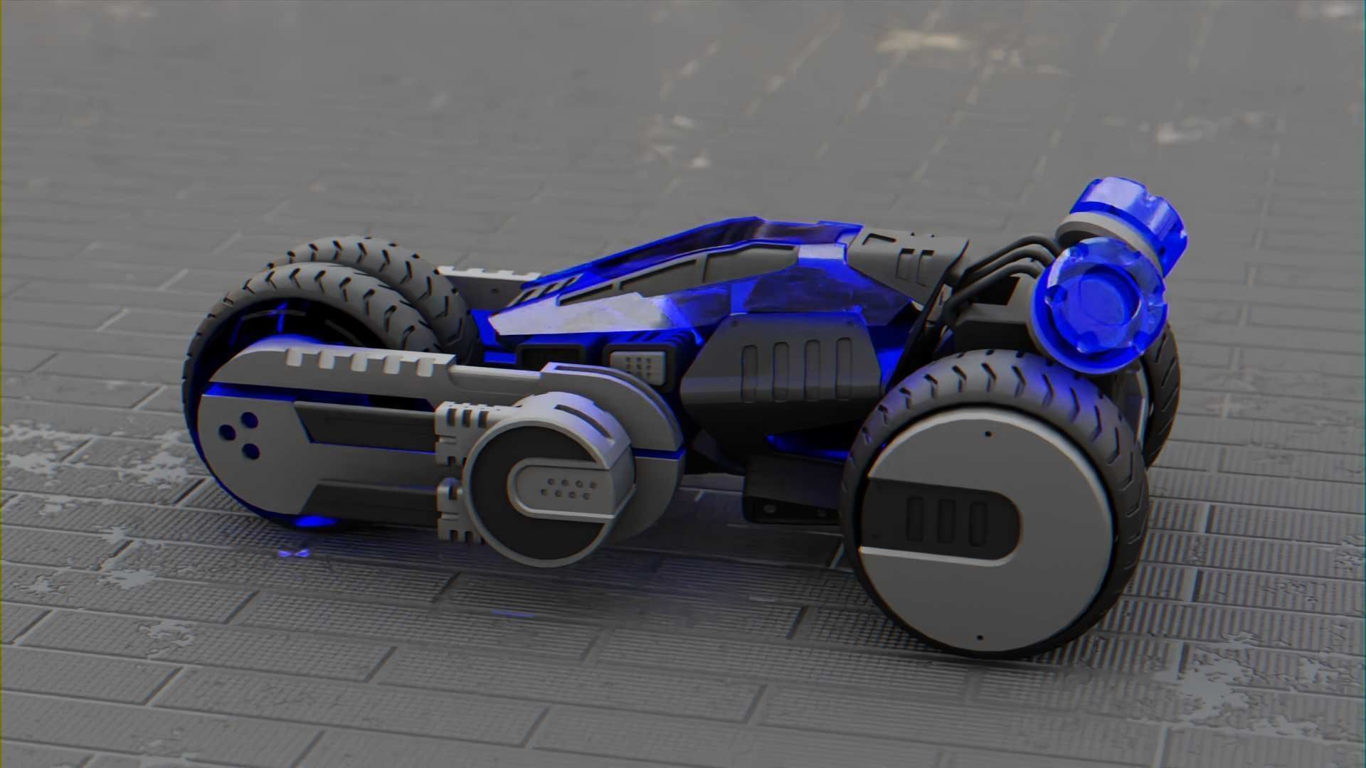 SCI-FI CONCEPT VEHICLE S-100 RIGGED 3D model_6