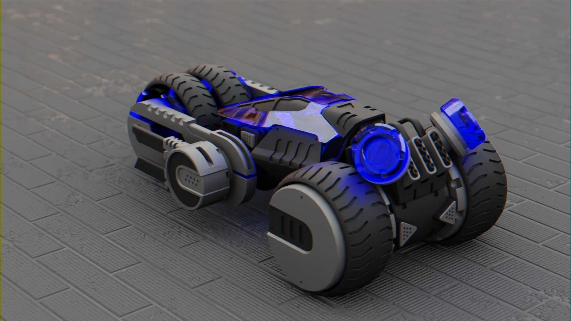 SCI-FI CONCEPT VEHICLE S-100 RIGGED 3D model_10