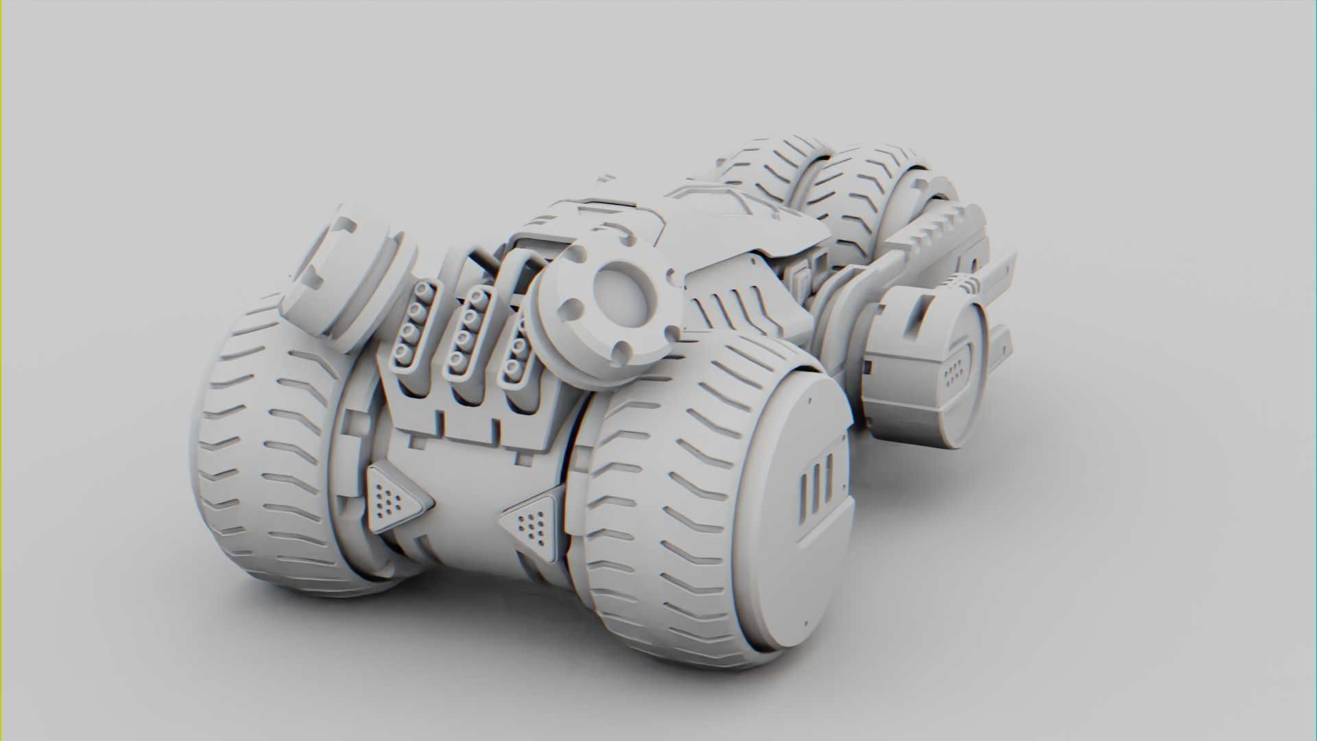 SCI-FI CONCEPT VEHICLE S-100 RIGGED 3D model_34