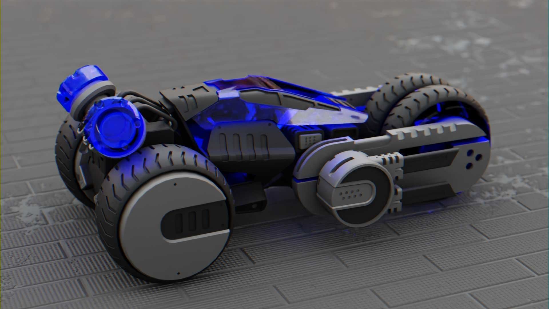 SCI-FI CONCEPT VEHICLE S-100 RIGGED 3D model_19