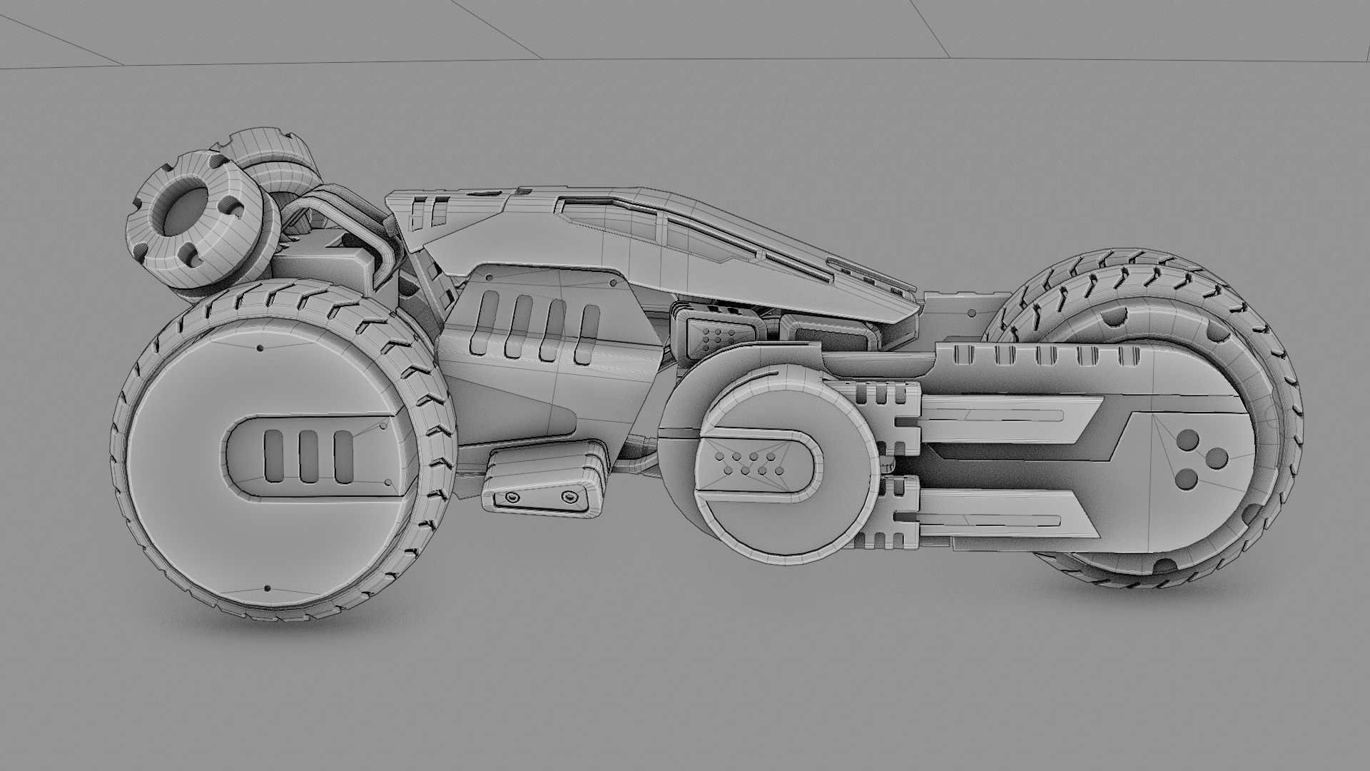 SCI-FI CONCEPT VEHICLE S-100 RIGGED 3D model_39