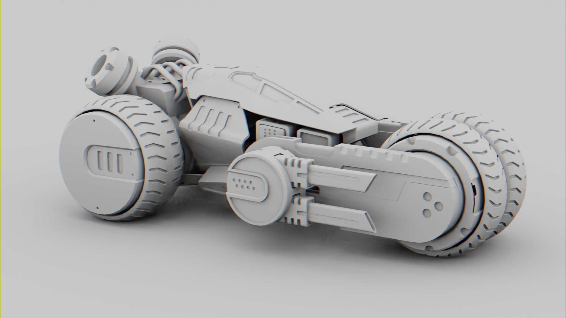 SCI-FI CONCEPT VEHICLE S-100 RIGGED 3D model_33