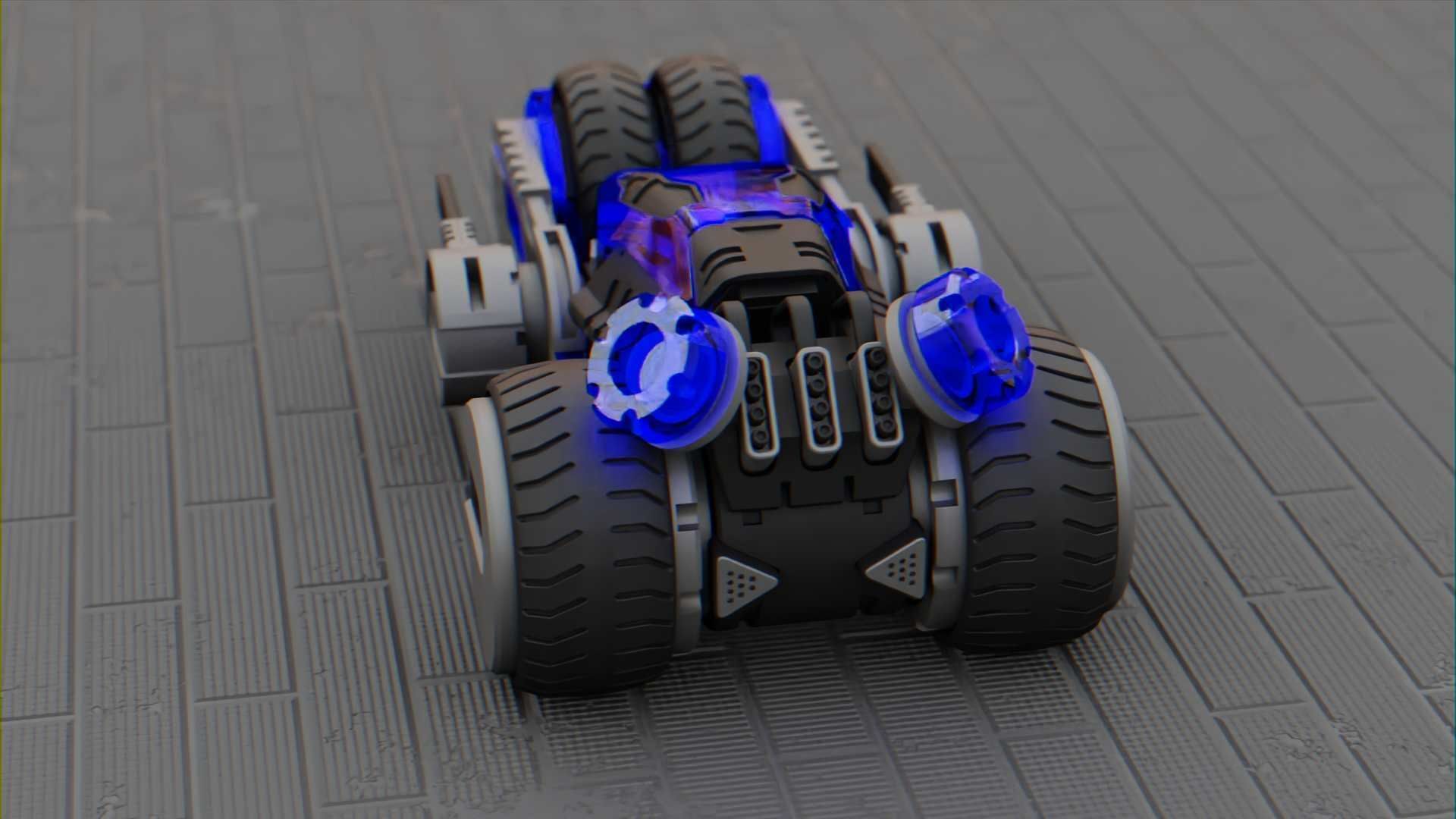 SCI-FI CONCEPT VEHICLE S-100 RIGGED 3D model_14