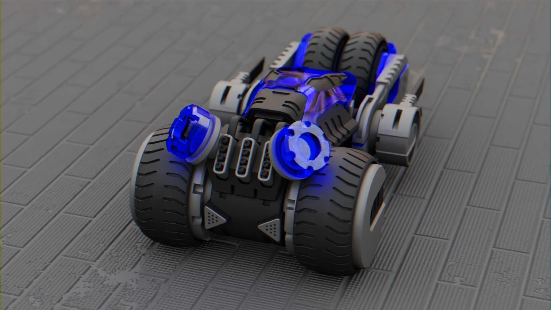 SCI-FI CONCEPT VEHICLE S-100 RIGGED 3D model_16