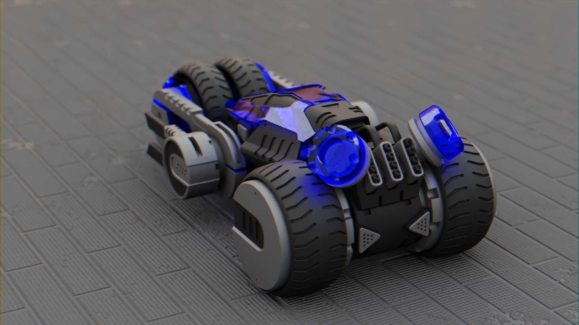 SCI-FI CONCEPT VEHICLE S-100 RIGGED 3D model_12