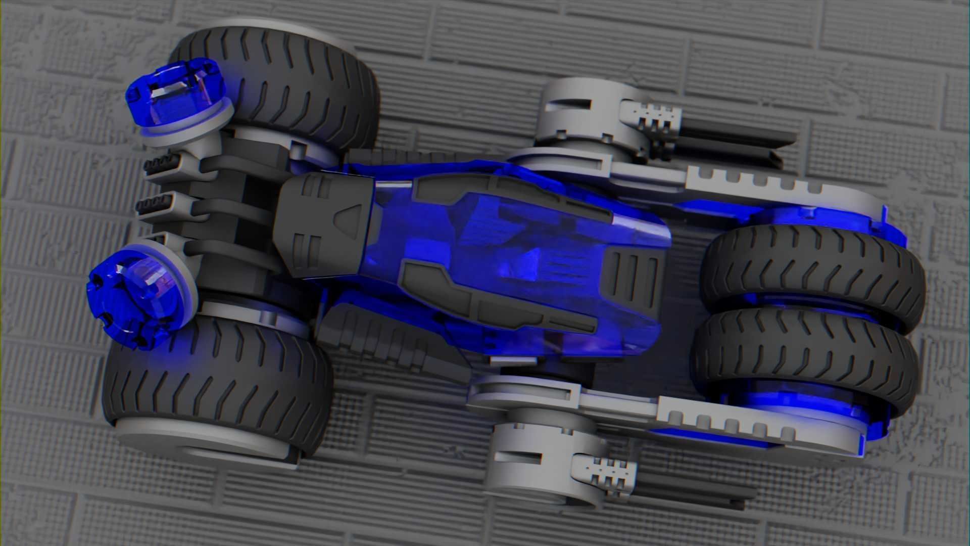 SCI-FI CONCEPT VEHICLE S-100 RIGGED 3D model_31