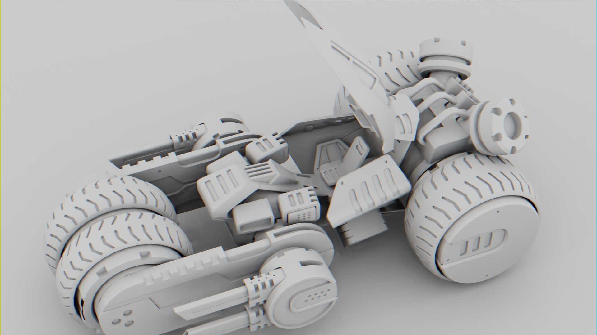 SCI-FI CONCEPT VEHICLE S-100 RIGGED 3D model_37