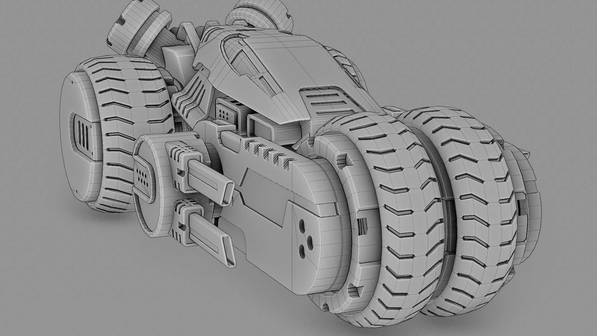 SCI-FI CONCEPT VEHICLE S-100 RIGGED 3D model_41