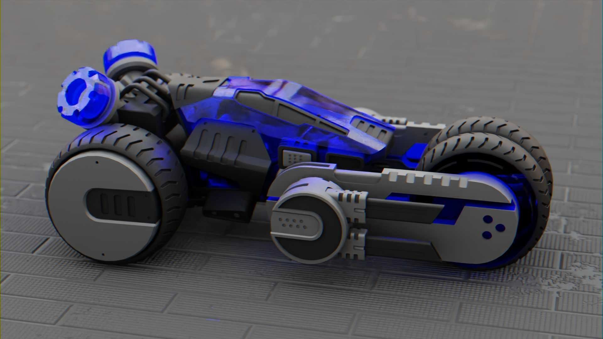 SCI-FI CONCEPT VEHICLE S-100 RIGGED 3D model_22