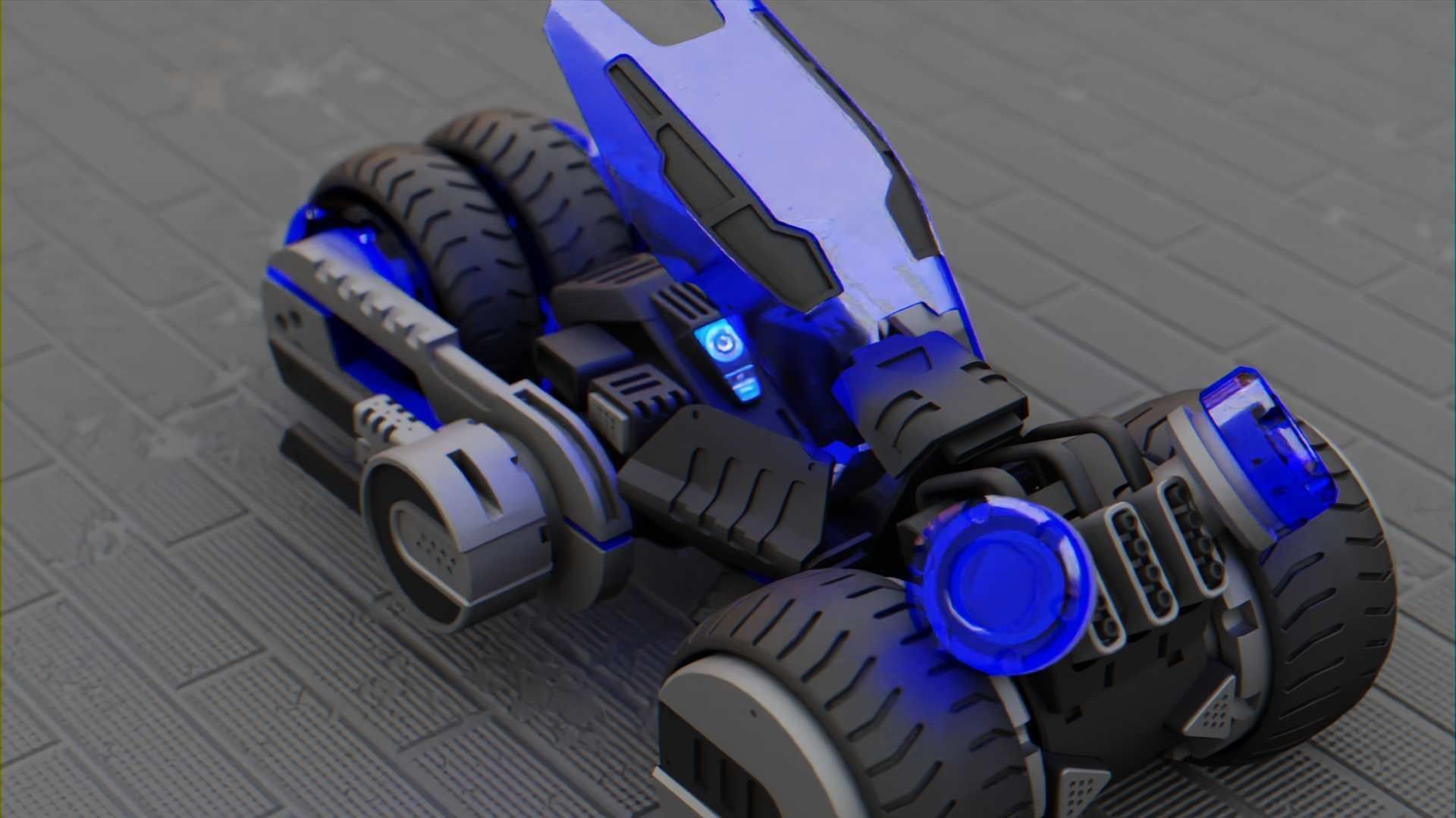 SCI-FI CONCEPT VEHICLE S-100 RIGGED 3D model_28