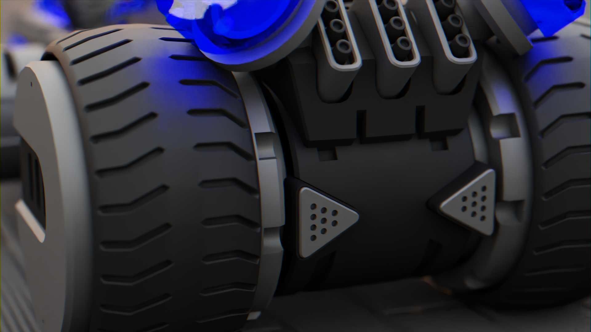 SCI-FI CONCEPT VEHICLE S-100 RIGGED 3D model_30