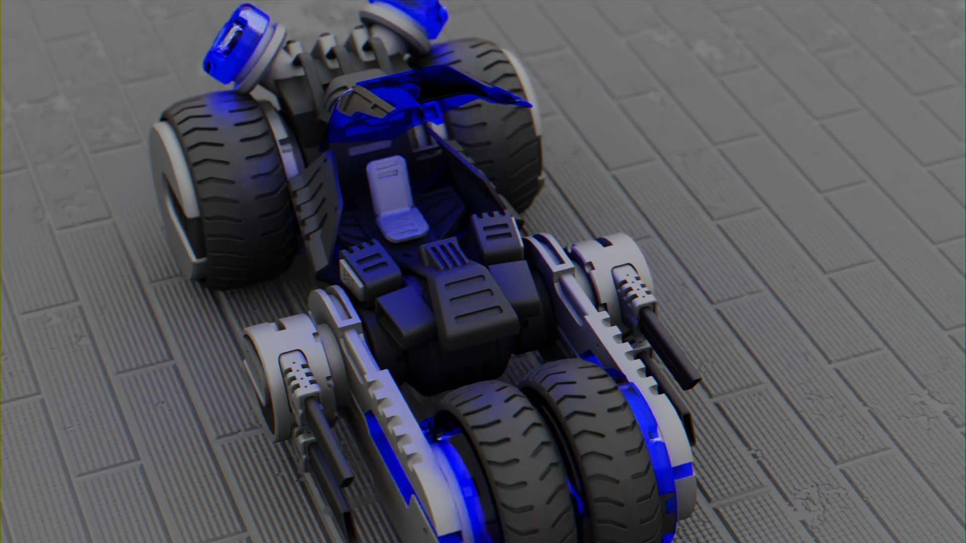 SCI-FI CONCEPT VEHICLE S-100 RIGGED 3D model_25