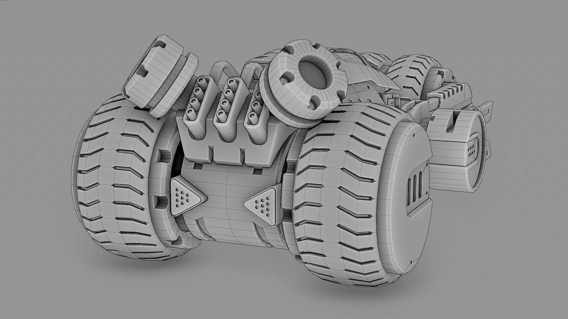 SCI-FI CONCEPT VEHICLE S-100 RIGGED 3D model_40