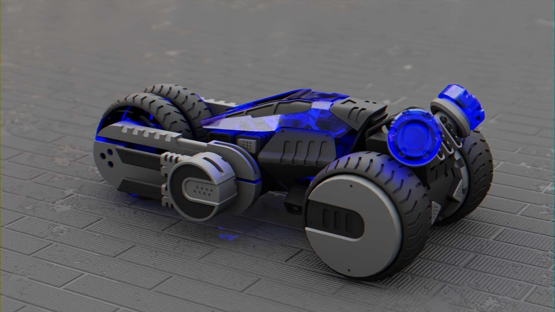 SCI-FI CONCEPT VEHICLE S-100 RIGGED 3D model_8