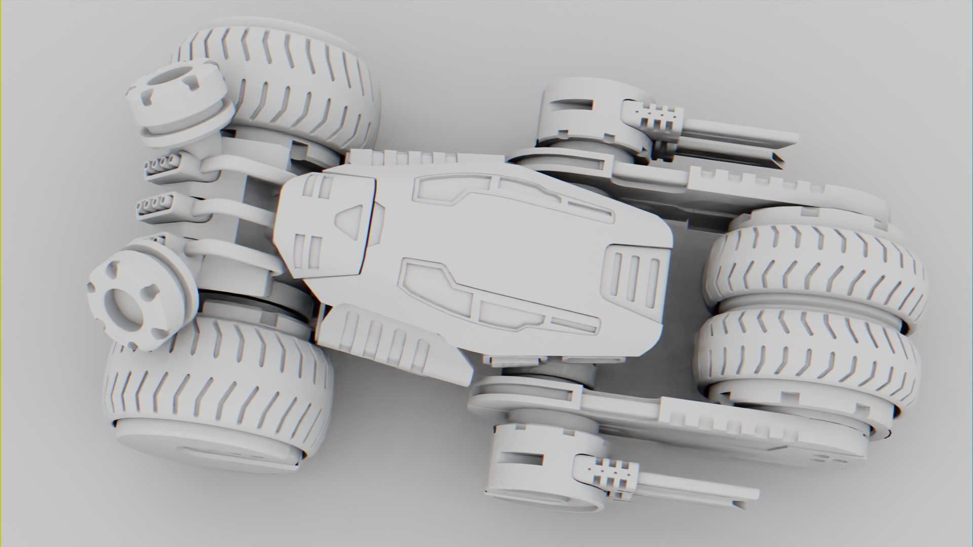 SCI-FI CONCEPT VEHICLE S-100 RIGGED 3D model_32