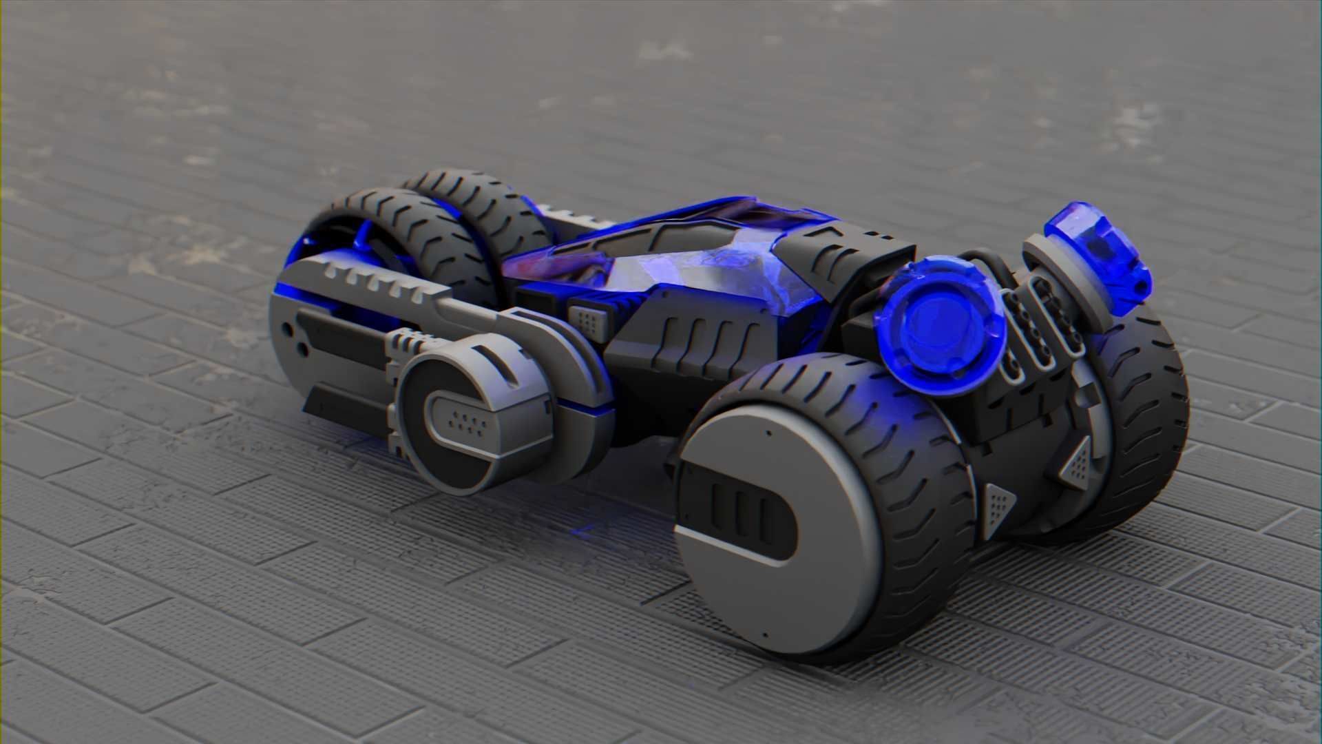SCI-FI CONCEPT VEHICLE S-100 RIGGED 3D model_9