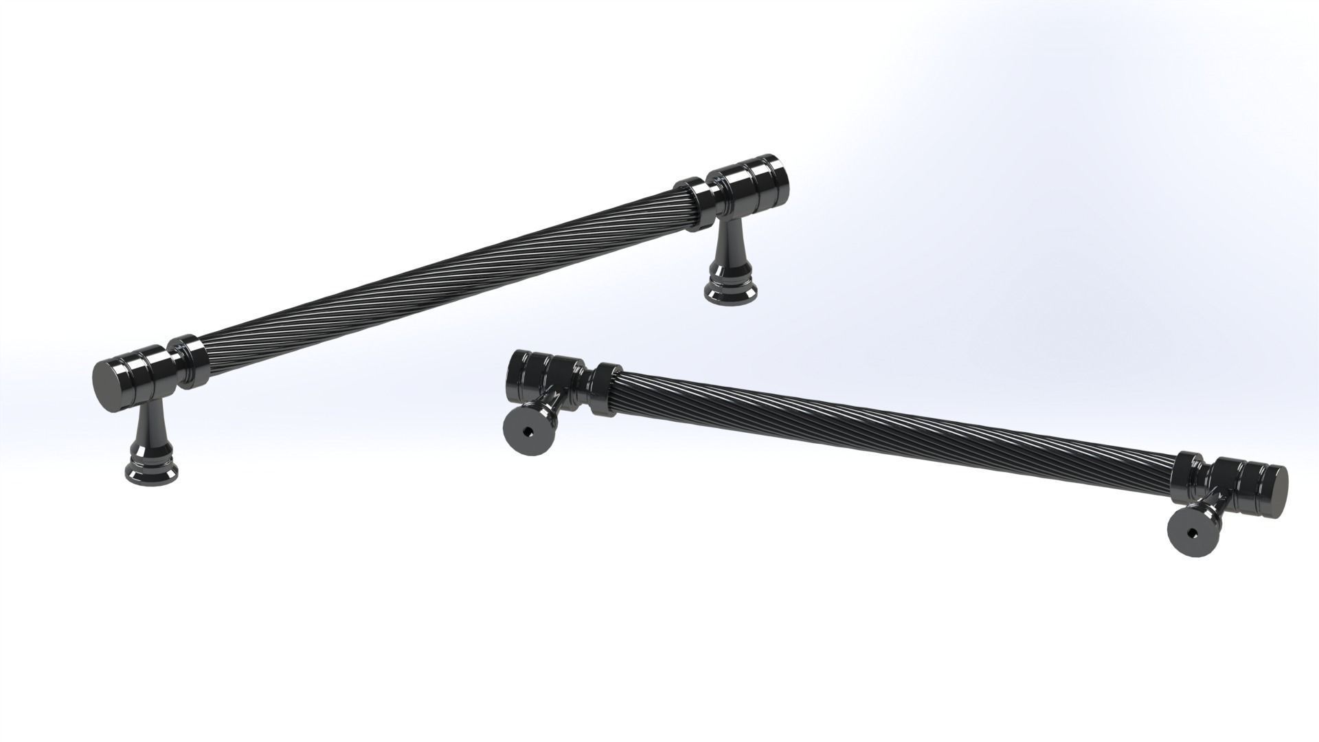 Classic Door Handle Model B 3D model_8