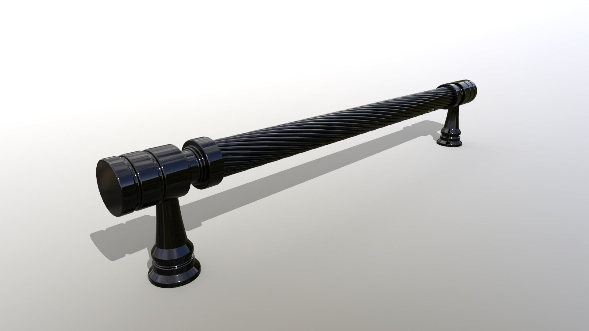 Classic Door Handle Model B 3D model_3