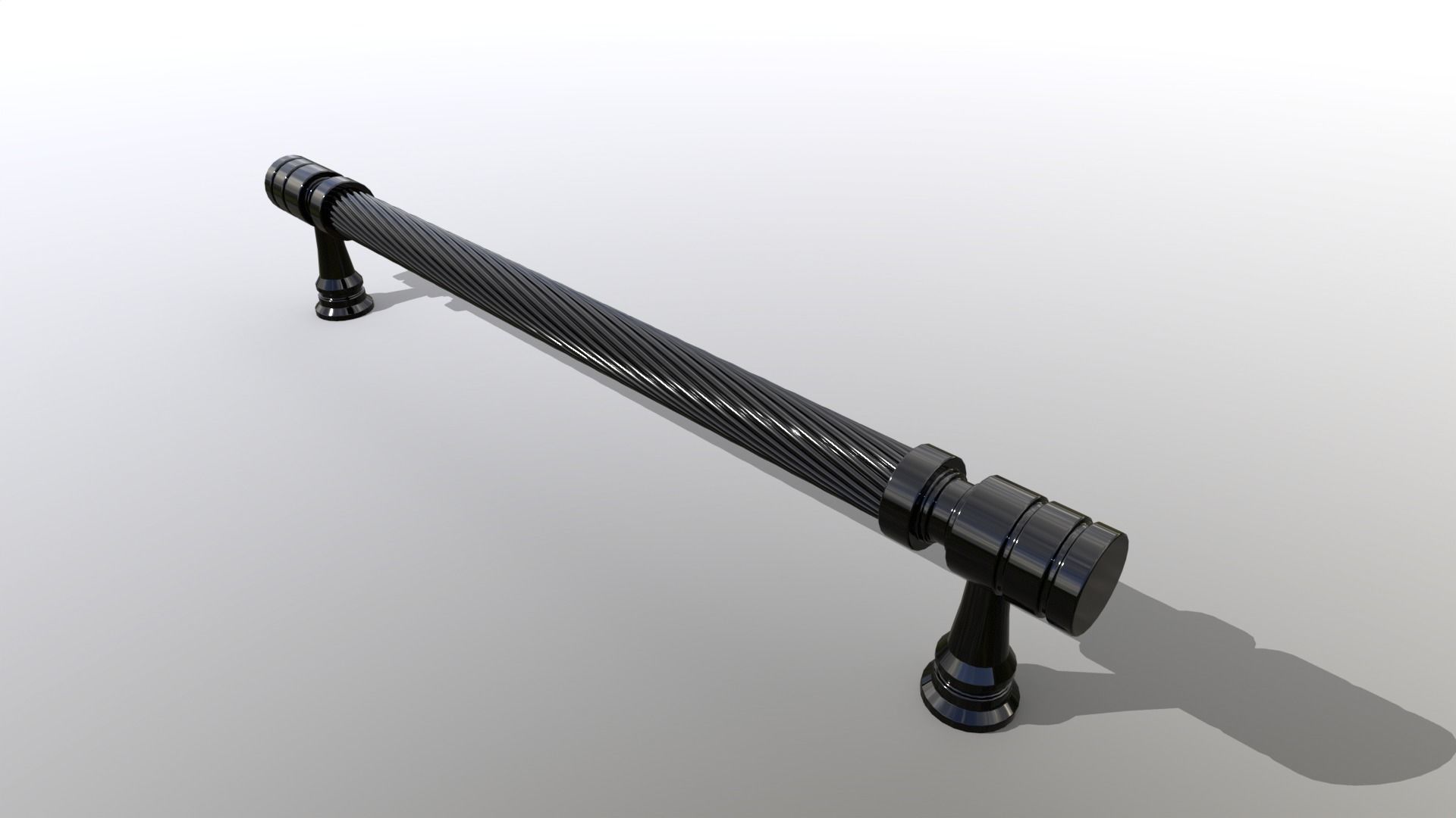 Classic Door Handle Model B 3D model_2