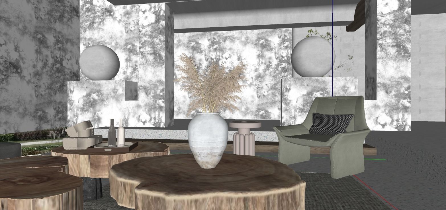 WABI SABI Interior Villa design sketchup model 2 3D model_8