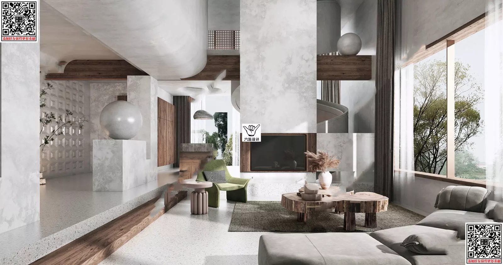 WABI SABI Interior Villa design sketchup model 2 3D model_0