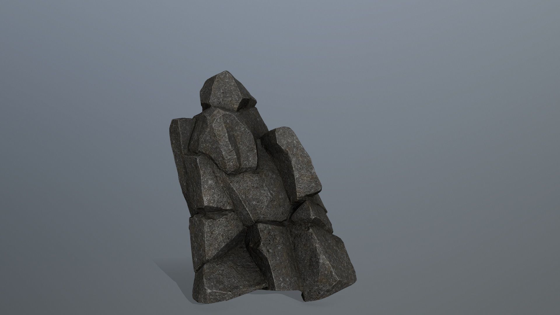 cliff rocks 1 Low-poly 3D model_4