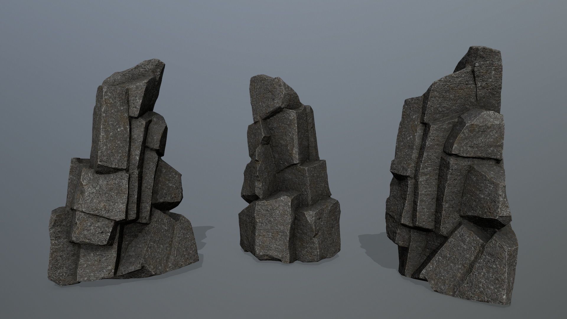 cliff rocks 1 Low-poly 3D model_15