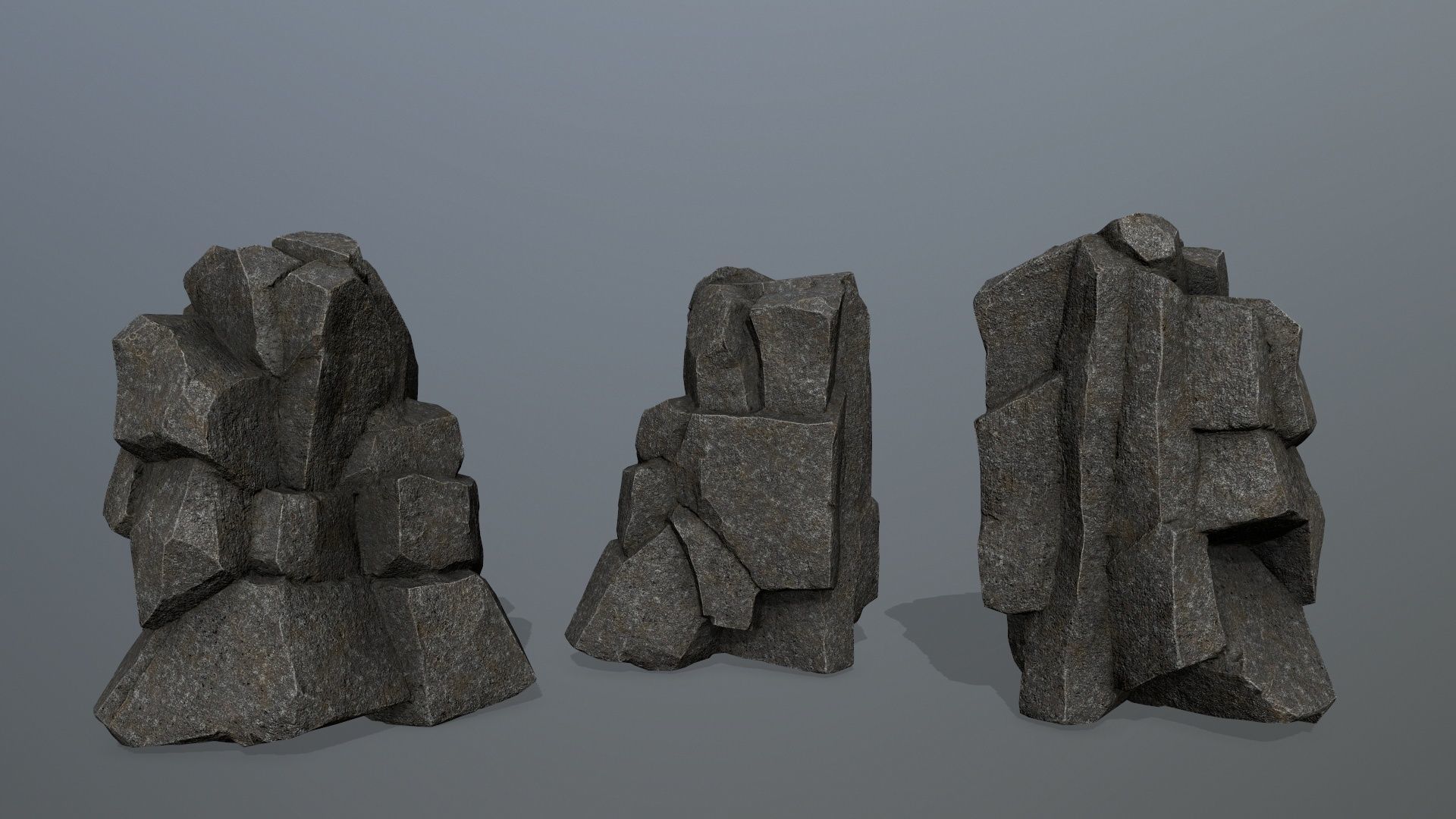 cliff rocks 1 Low-poly 3D model_13