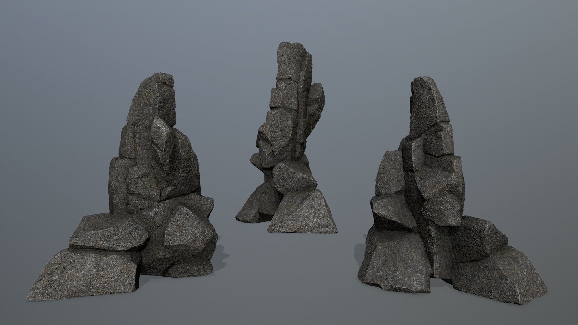 cliff rocks 1 Low-poly 3D model_11