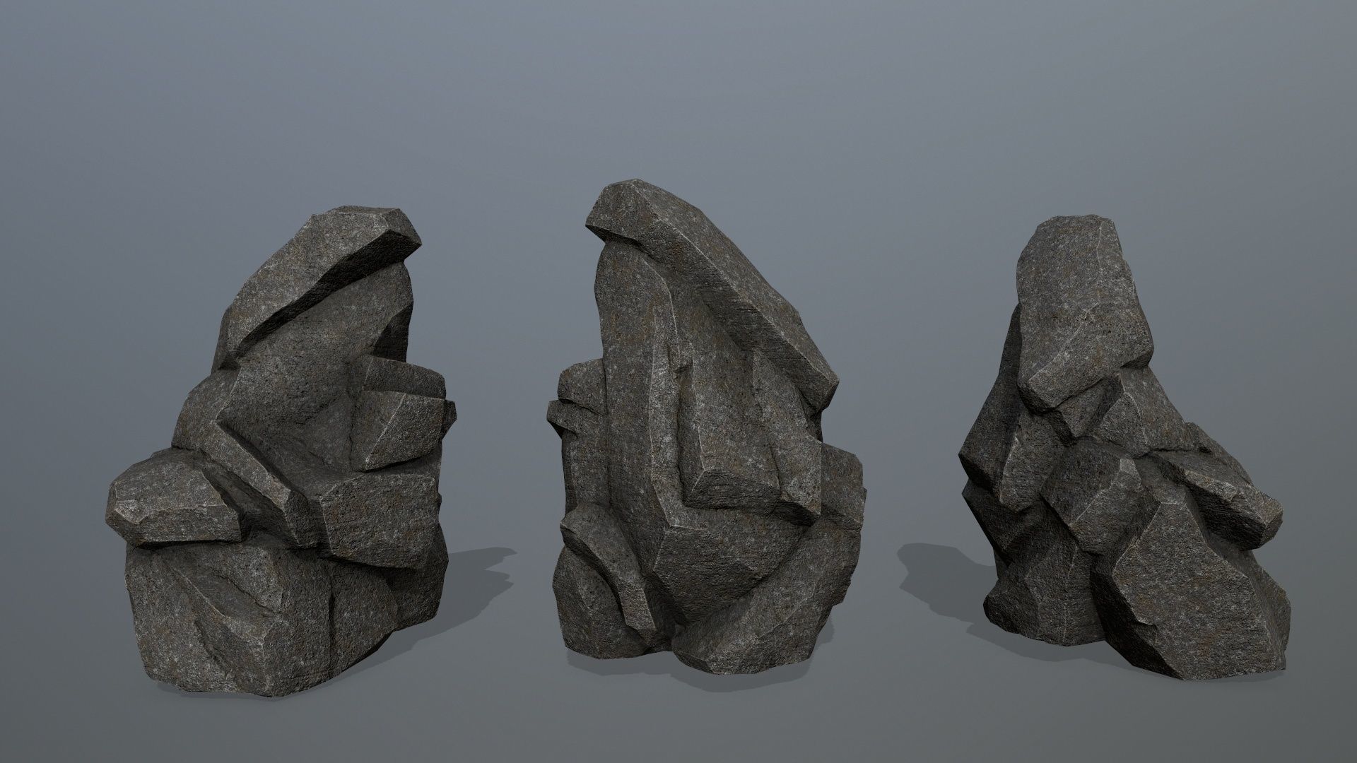 cliff rocks 1 Low-poly 3D model_14