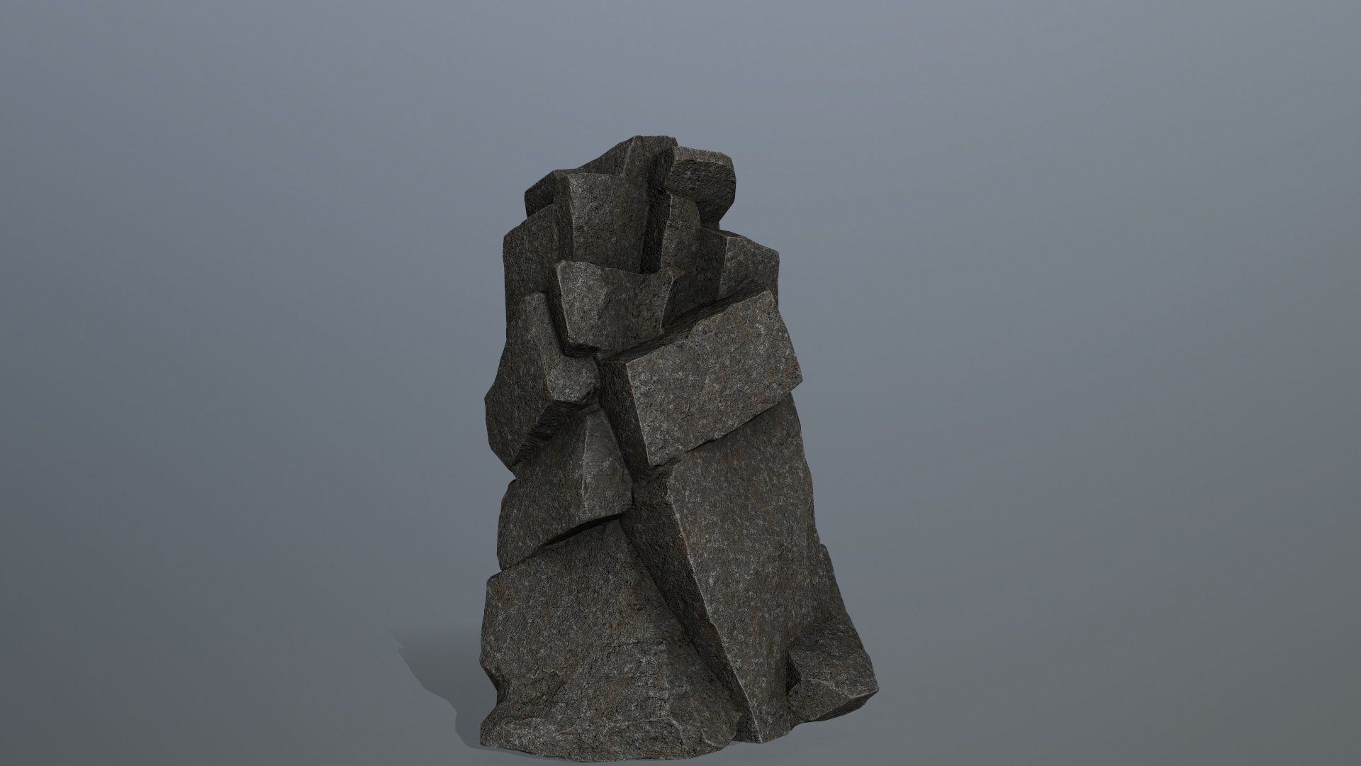 cliff rocks 1 Low-poly 3D model_2