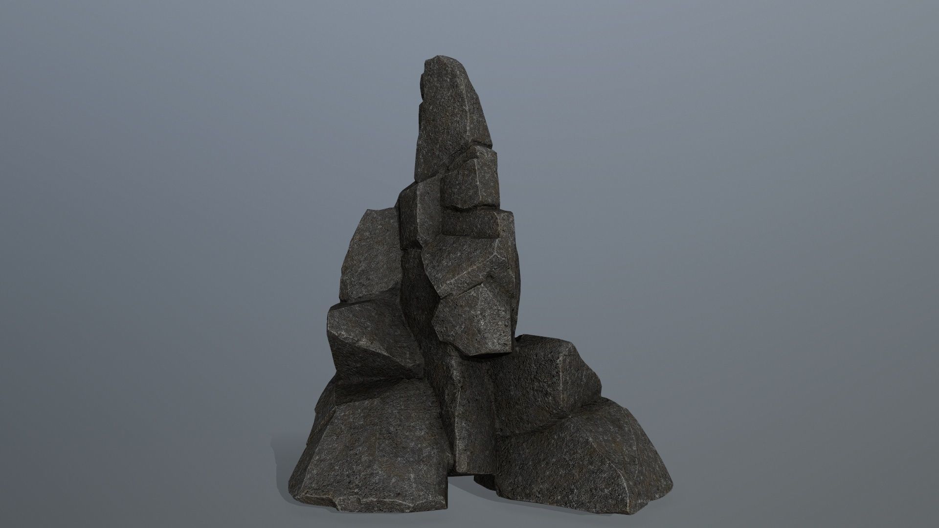 cliff rocks 1 Low-poly 3D model_3