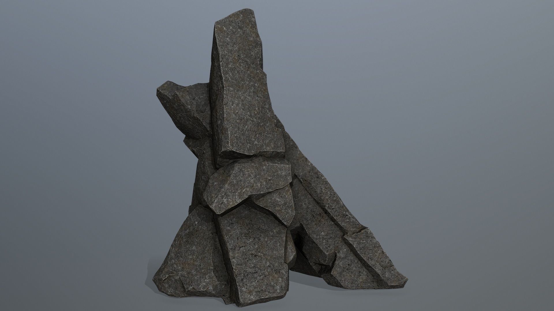 cliff rocks 1 Low-poly 3D model_1