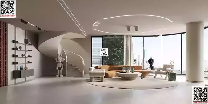 WABI SABI Interior Villa design sketchup model 5 3D model