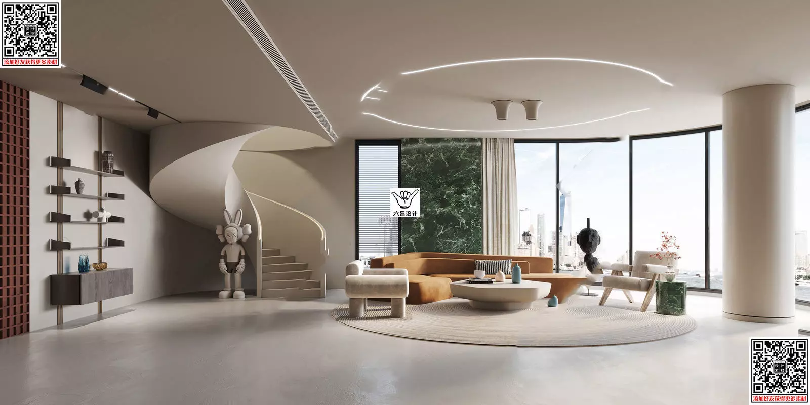 WABI SABI Interior Villa design sketchup model 5 3D model_0