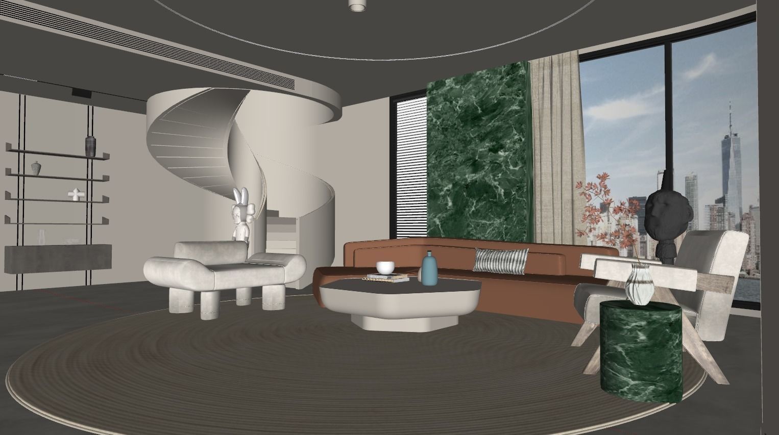 WABI SABI Interior Villa design sketchup model 5 3D model_7