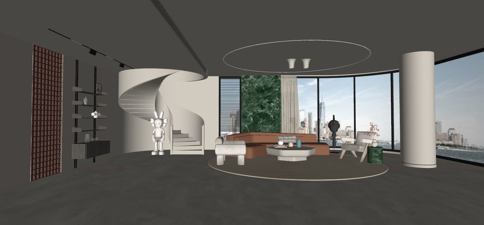 WABI SABI Interior Villa design sketchup model 5 3D model_2