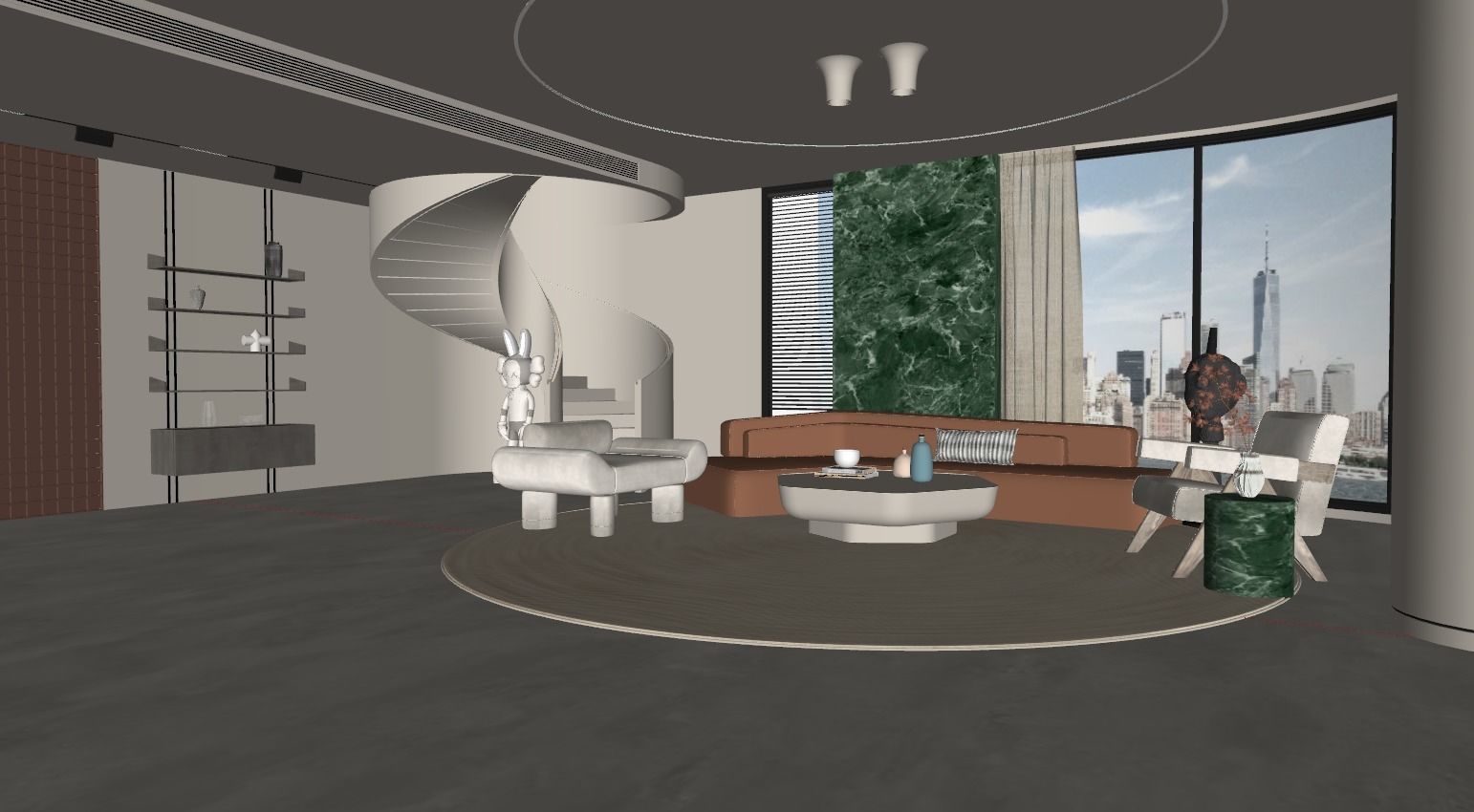 WABI SABI Interior Villa design sketchup model 5 3D model_10