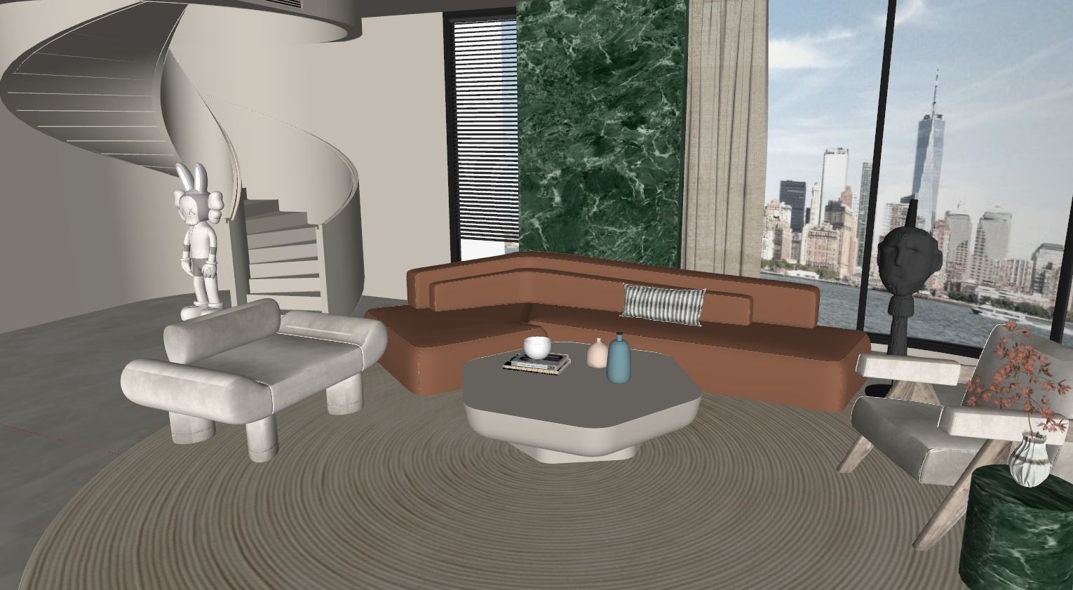 WABI SABI Interior Villa design sketchup model 5 3D model_9