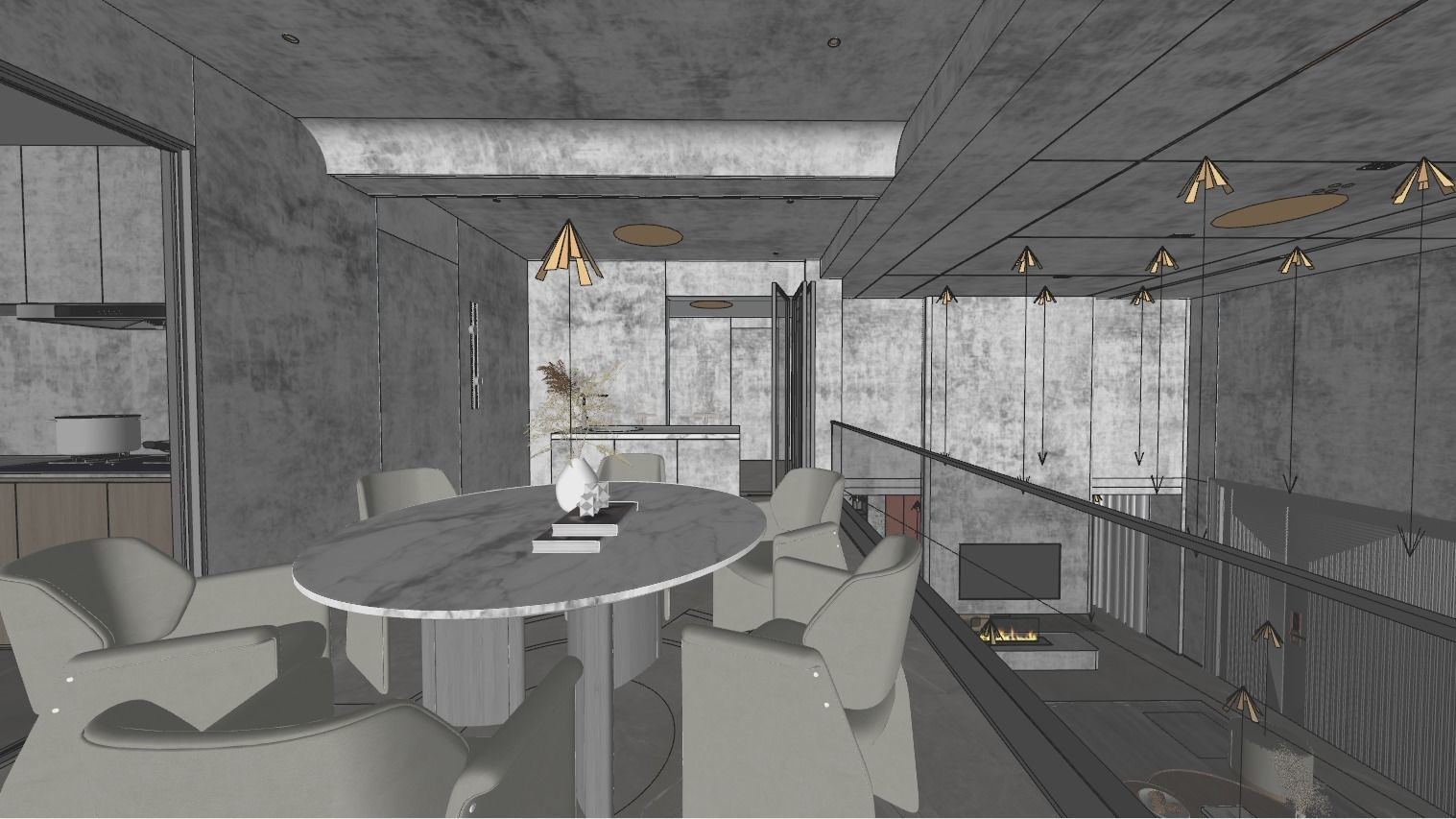 WABI SABI Interior Villa design sketchup model 9 3D model_17