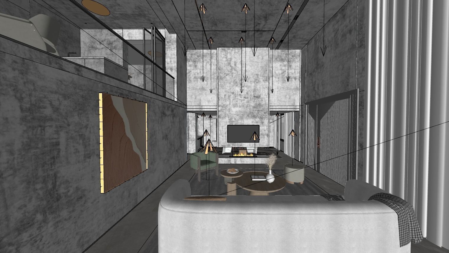 WABI SABI Interior Villa design sketchup model 9 3D model_6