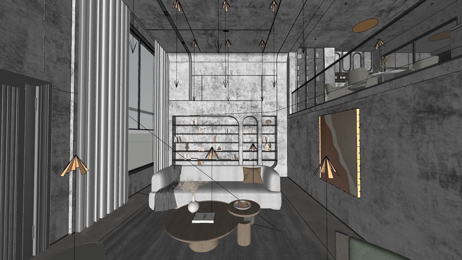 WABI SABI Interior Villa design sketchup model 9 3D model_8