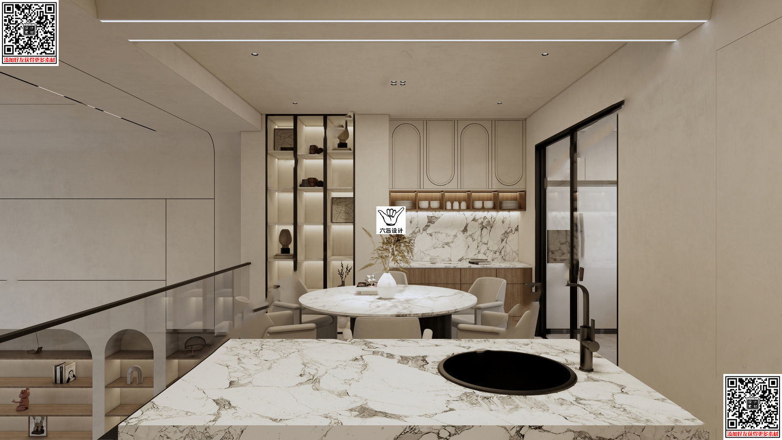 WABI SABI Interior Villa design sketchup model 9 3D model_2