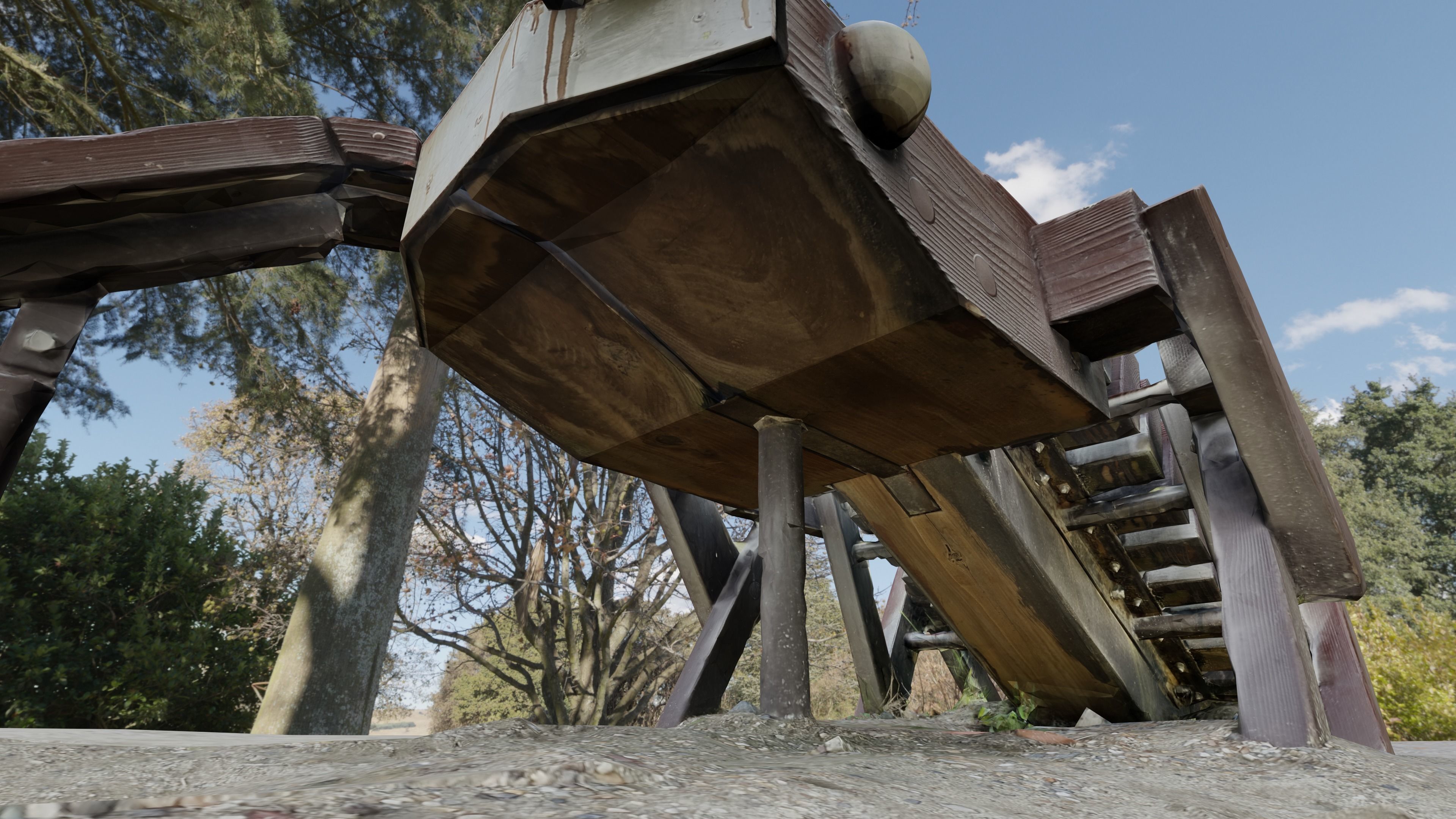 Playground Equipment -Animals and Stag Beetle- Low-poly 3D model_8