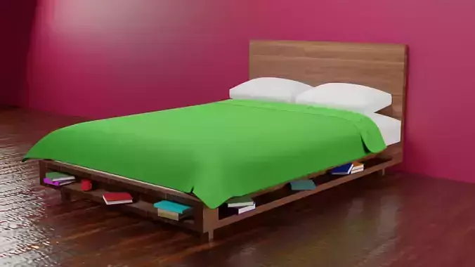 Low poly Bed