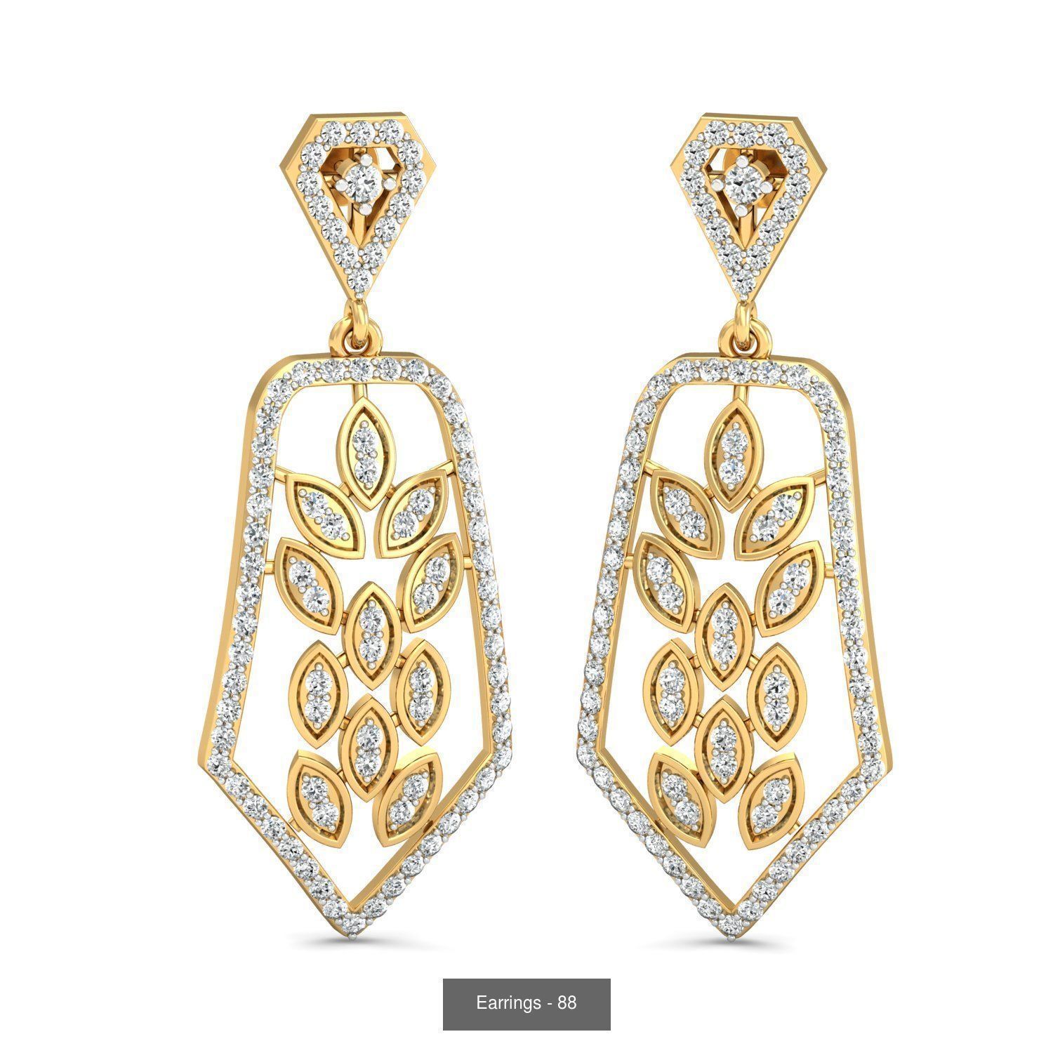 98 Earrings models 3D Model Collection_25