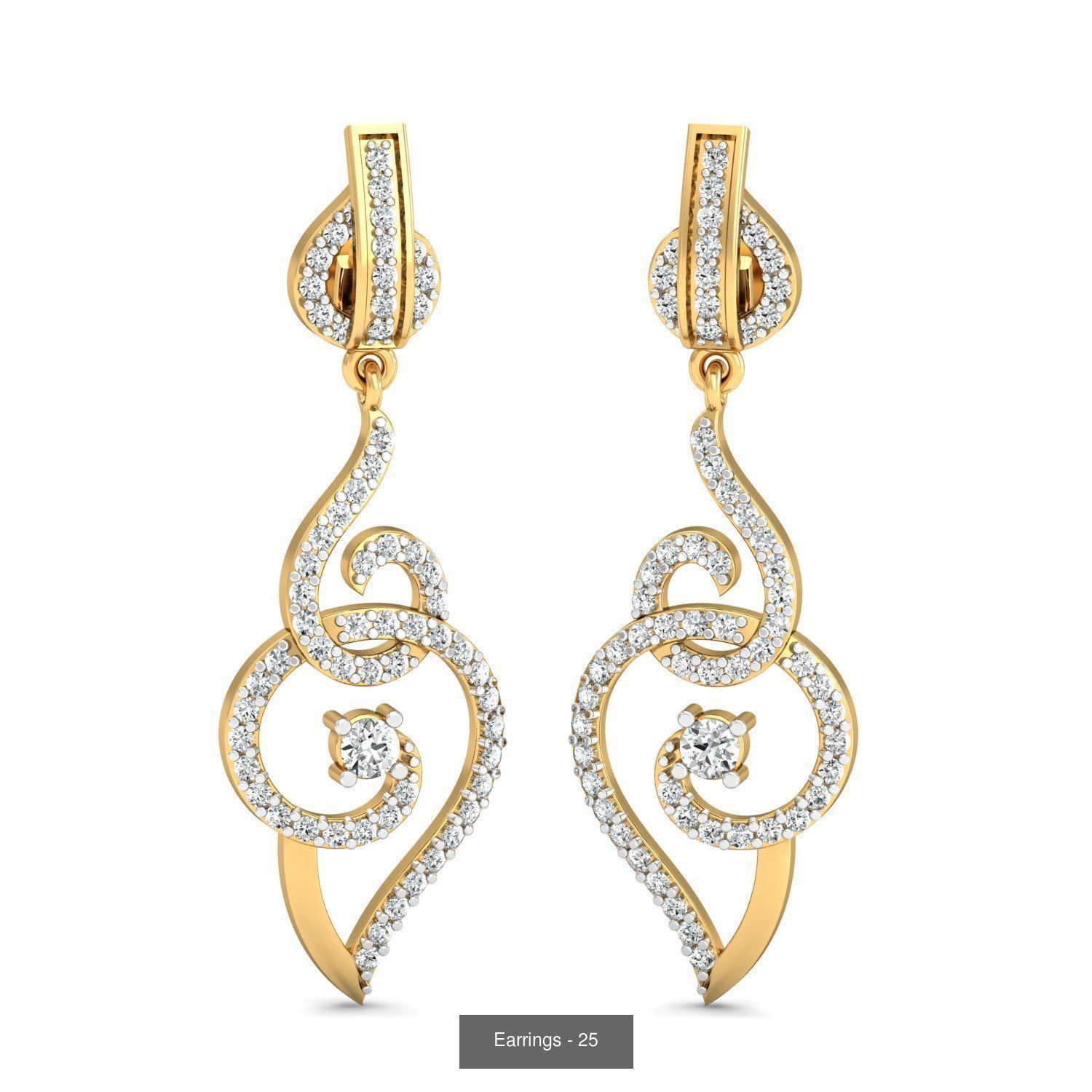 98 Earrings models 3D Model Collection_92